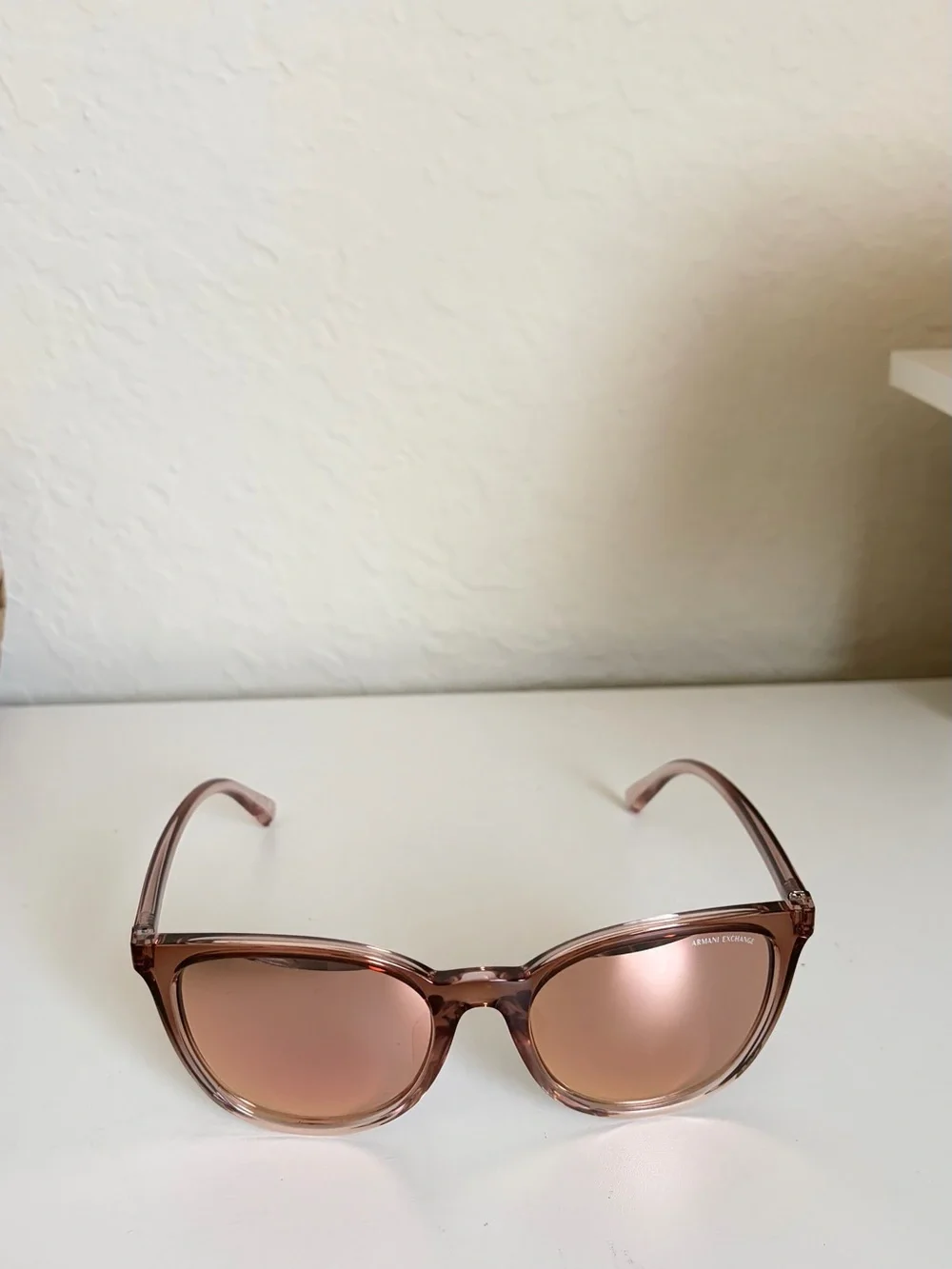 Armani Exchange Translucent Pink Sunglasses